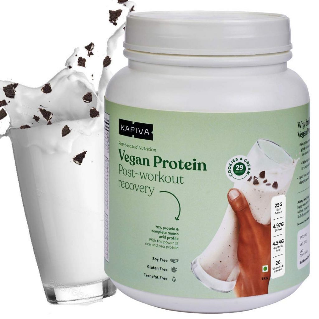 Kapiva Vegan Protein - Cookies and Cream | Post-workout Recovery