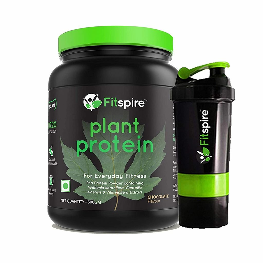 Fitspire 100% Plant Protein Based with Pea with Shaker, Lean Protein
