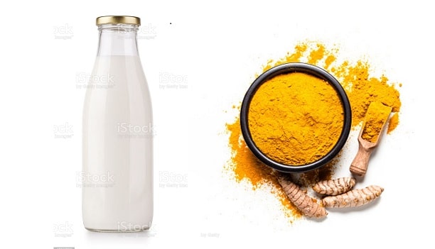 Milk and Turmeric dark circles on eye with natural remedies