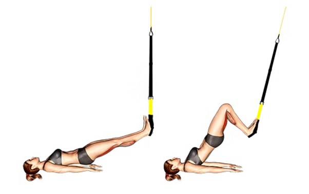 Glutes and hamstrings TRX exercises to do at home